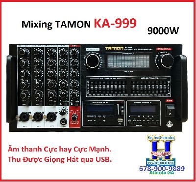 New - Mixing Amplifier Tamon KA-999 (9000w)Thu Duoc Giong Hat.